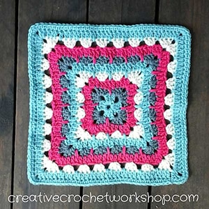 Spiked Row Granny Square | Featured at Tuesday Treasures #26 via @beckastreasures with @CCWJoanita | #crochet