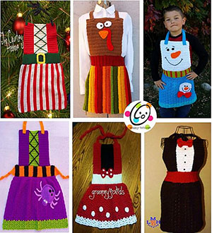 Snappy Apron for Kids and Adults - Crochet Pattern by @SnappyTots Featured at Snappy Tots - Sponsor Spotlight Round Up via @beckastreasures | #fallintochristmas2016 #crochetcontest #spotlight #crochet #roundup 