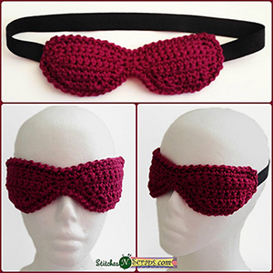 Contoured Eye Mask | Featured at Tuesday Treasures #17 via @beckastreasures with @WhichCraft3 | #crochet