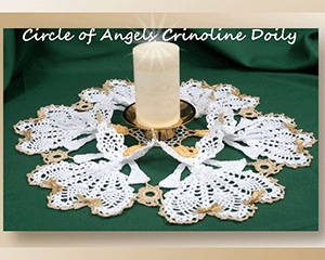 Circle of Angels Crinoline Doily - Crochet Pattern by @crochetmemories Featured at Crochet Memories - Sponsor Spotlight Round Up via @beckastreasures | #fallintochristmas2016 #crochetcontest #spotlight #crochet #roundup