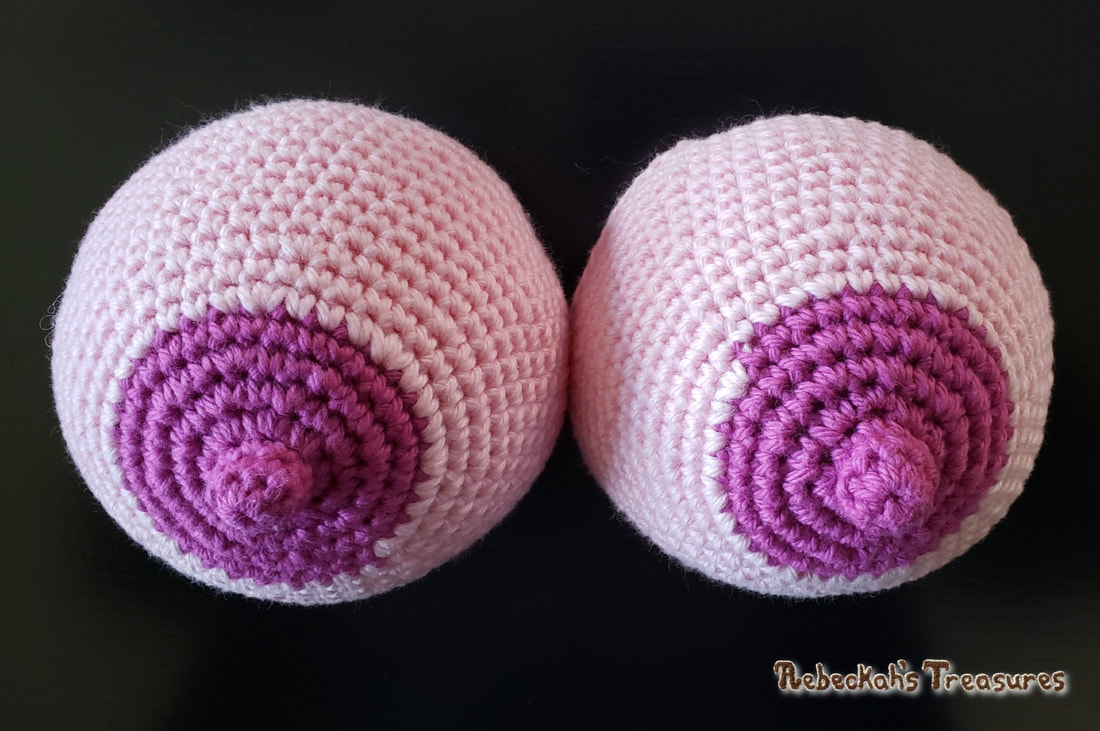Crochet Boobs #RebeckahsTreasures @beckastreasures #crochet #boob #teachingtool
