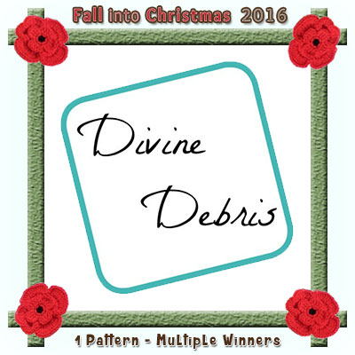 Divine Debris is a prize sponsor in this year's Fall into Christmas #crochet #contest hosted by @beckastreasures with @divinedebrisweb! | SUBMISSIONS close December 4th, 2016 | VOTING begins December 5th, 2016 | What are you waiting for? Submit your 3 favourite projects TODAY and #WIN!!! | Learn more here: https://goo.gl/zYdFsN #fallintochristmas2016