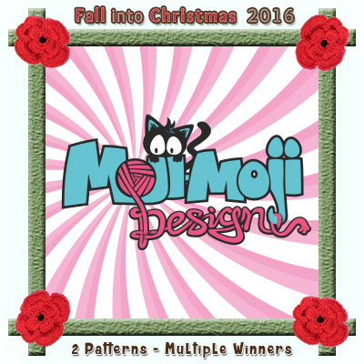 Moji-Moji Designs is a prize sponsor in this year's Fall into Christmas #crochet #contest hosted by @beckastreasures with @MojiMojiDesign! | SUBMISSIONS close December 4th, 2016 | VOTING begins December 5th, 2016 | What are you waiting for? Submit your 3 favourite projects TODAY and #WIN!!! | Learn more here: https://goo.gl/zYdFsN #fallintochristmas2016