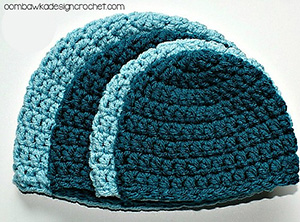 Simple Double Crochet Hat | Friday Feature #10 via @beckastreasures with @OombawkaDesign | See the latest designer features here: https://goo.gl/UIvoYx OR SIGN UP to get featured at Rebeckah's Treasures here: https://goo.gl/xjDP52 #crochet