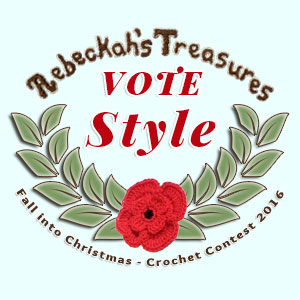 VOTE STYLE in the Fall into Christmas 2016 crochet contest via @beckastreasures! | Help your favourites win these awesome prizes. | Up to 5 votes daily! Vote here: https://goo.gl/89N8Jd #fallintochristmas2016