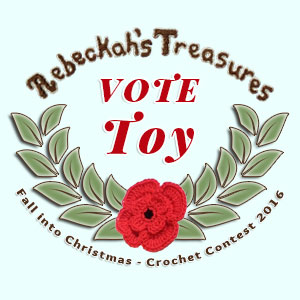 VOTE TOY in the Fall into Christmas 2016 crochet contest via @beckastreasures! | Help your favourites win these awesome prizes. | Up to 5 votes daily! Vote here: https://goo.gl/89N8Jd #fallintochristmas2016