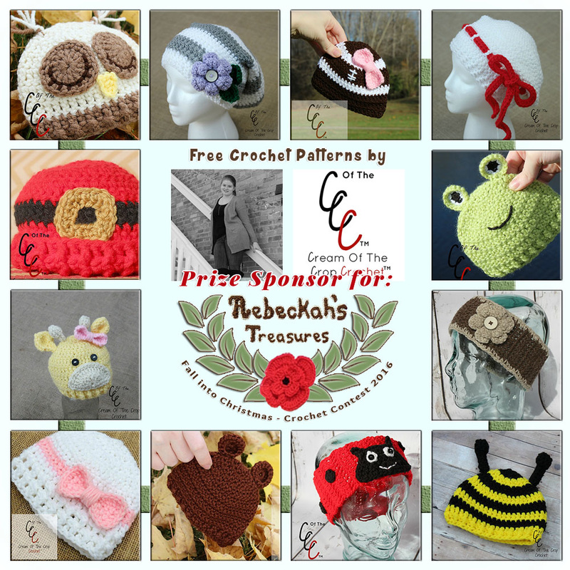 #Free Crochet Patterns by @COTCCrochet to enjoy now! | Featured at Cream of the Crop Crochet - Sponsor Spotlight Round Up via @beckastreasures | #fallintochristmas2016 #crochetcontest #spotlight #crochet #roundup