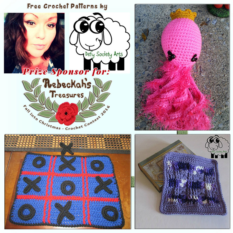 #Free Crochet Patterns by @defysocietyarts to enjoy now! | Featured at Defy Society Arts - Sponsor Spotlight Round Up via @beckastreasures | #fallintochristmas2016 #crochetcontest #spotlight #crochet #roundup