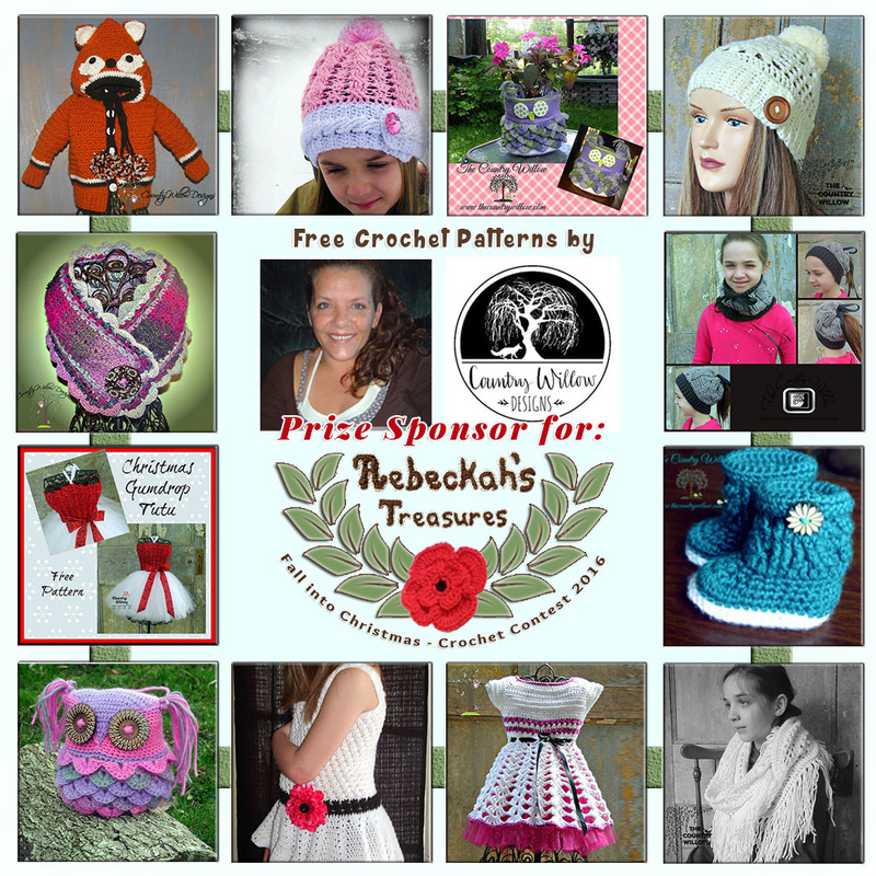#Free Crochet Patterns by @countrywillow12 to enjoy now! | Featured at Country Willow Designs - Sponsor Spotlight Round Up via @beckastreasures | #fallintochristmas2016 #crochetcontest #spotlight #crochet #roundup