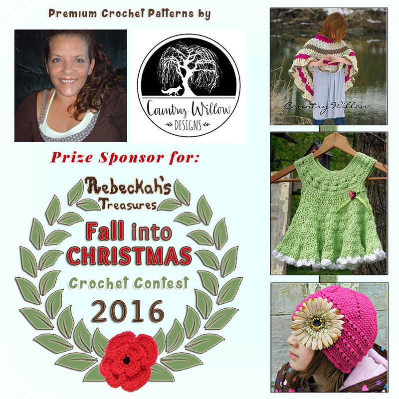 Premium Crochet Patterns by @countrywillow12 to BUY or #WIN! | Featured at Country Willow Designs - Sponsor Spotlight Round Up via @beckastreasures | #fallintochristmas2016 #crochetcontest #spotlight #crochet #roundup
