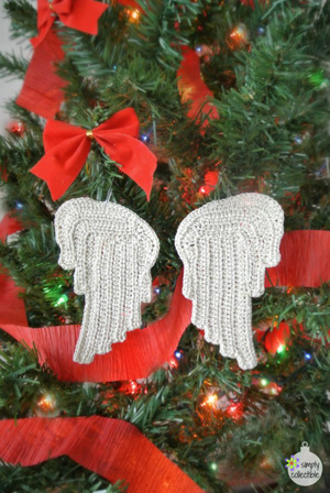 Tiny Angel Wings (Appliqué, Ornament, Earrings, Pendant) | Featured on @beckastreasures Saturday Link Party 56 with @SCCelinaLane!