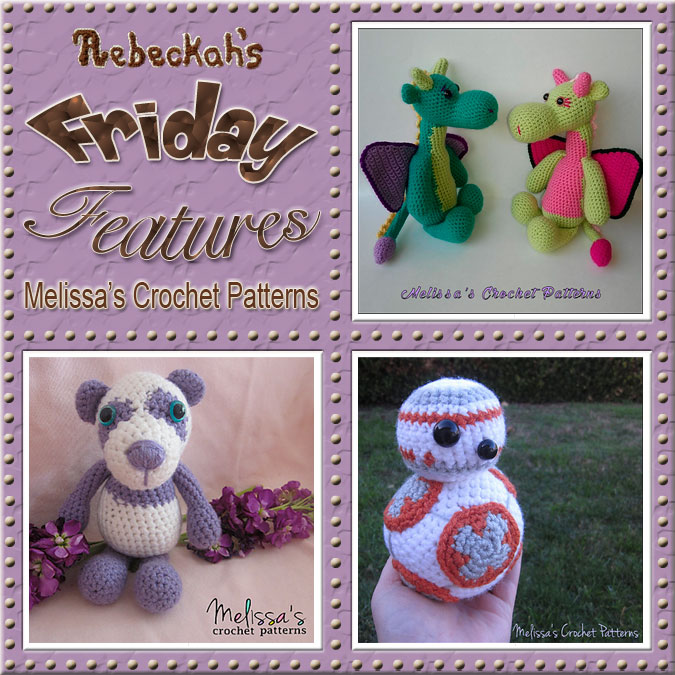 Meet Melissa Trenado of Melissa's Crochet Patterns! | Friday Feature #9 via @beckastreasures with @melissaspattrns | See 3 #crochet pattern features we all love and get to know her more!