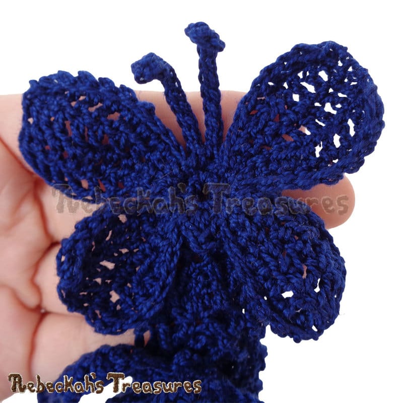 Butterfly Applique | Criss Cross Diamonds Headband by @beckastreasures | Limited Time Free Crochet Pattern for A Designer's Potpourri Year-Long CAL with @countrywillow12, @crochetmemories, @Sherrys2boyz & @ArtofaDG | #headband #crochet #pattern #crisscrossdiamond #flowers #butterfly #holidaygift #stashbuster | Join today!