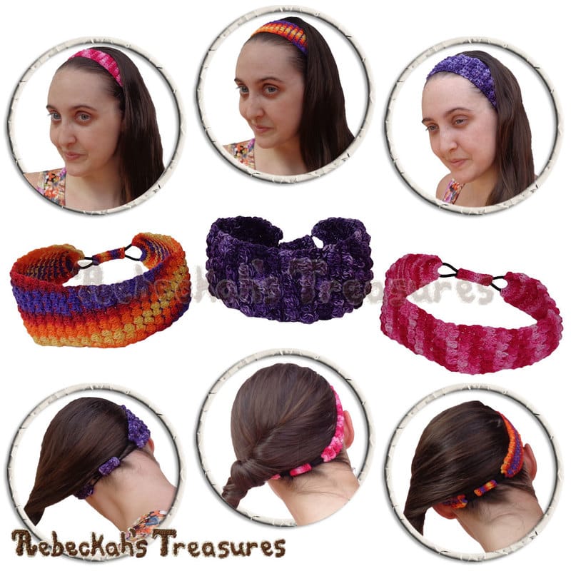 ALL 3 on Me! | Pebble Bobbles Headband by @beckastreasures | Limited Time Free Crochet Pattern for A Designer's Potpourri Year-Long CAL with @countrywillow12, @crochetmemories, @Sherrys2boyz & @ArtofaDG | #headband #crochet #pattern #pebbles #bobbles #holidaygift #stashbuster | Join today!