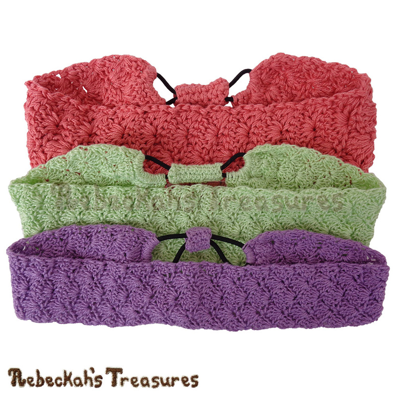 ALL 3 Together! | Adjustable Shells Headband by @beckastreasures | Limited Time Free Crochet Pattern for A Designer's Potpourri Year-Long CAL with @countrywillow12, @crochetmemories, @Sherrys2boyz & @ArtofaDG | #headband #crochet #pattern #shells #holidaygift #stashbuster | Join today!