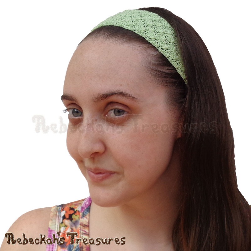 Me Wearing the Mint Headband! | Adjustable Shells Headband by @beckastreasures | Limited Time Free Crochet Pattern for A Designer's Potpourri Year-Long CAL with @countrywillow12, @crochetmemories, @Sherrys2boyz & @ArtofaDG | #headband #crochet #pattern #shells #holidaygift #stashbuster | Join today!