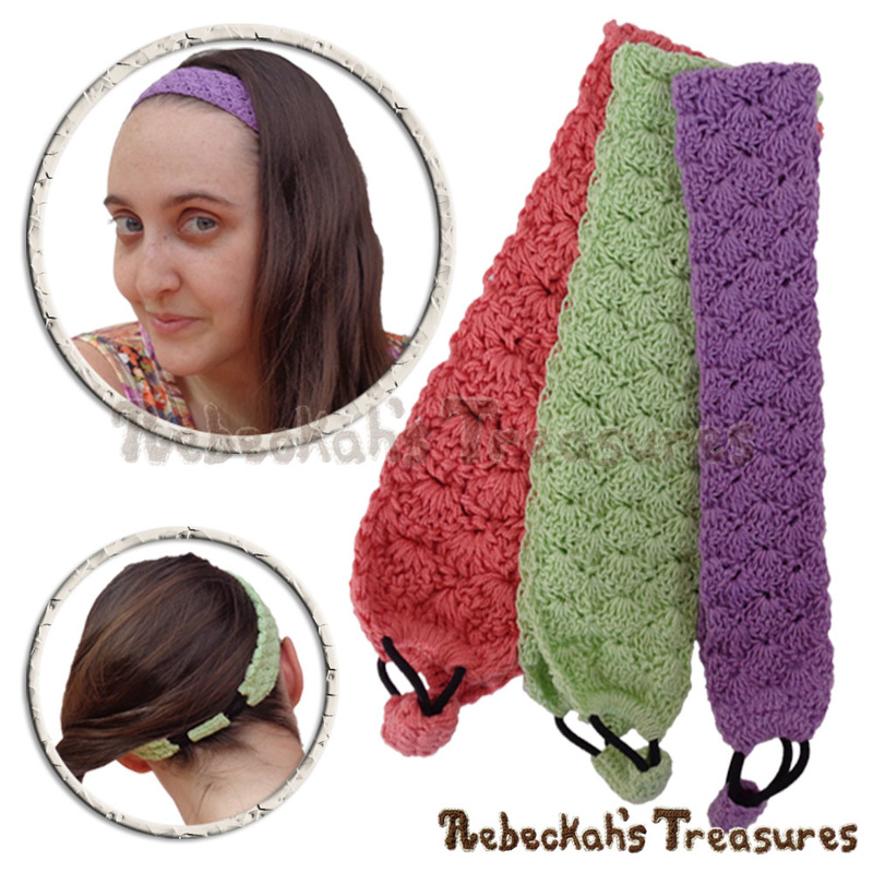 Adjustable Shells Headband by @beckastreasures | Limited Time Free Crochet Pattern for A Designer's Potpourri Year-Long CAL with @countrywillow12, @crochetmemories, @Sherrys2boyz & @ArtofaDG | #headband #crochet #pattern #shells #holidaygift #stashbuster | Join today!