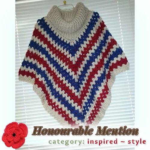 Americano Poncho | STYLE Category - Honourable Mention (more than 100 votes) at @beckastreasures | Fall into Christmas Crochet Contest 2016 (October 30th - December 21st)