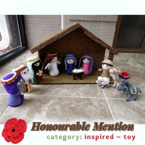 Lora's Nativity Set | TOY Category - Honourable Mention (more than 100 votes) at @beckastreasures | Fall into Christmas Crochet Contest 2016 (October 30th - December 21st)