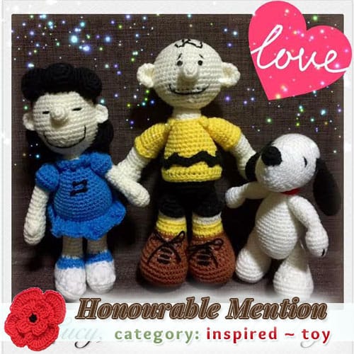 The Peanuts Gang | TOY Category - Honourable Mention (more than 100 votes) at @beckastreasures | Fall into Christmas Crochet Contest 2016 (October 30th - December 21st)
