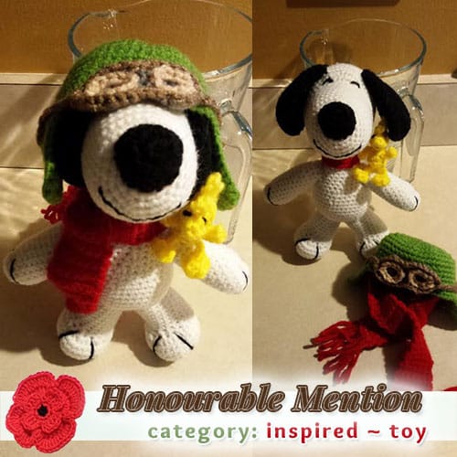 Snoopy and Woodstock | TOY Category - Honourable Mention (more than 100 votes) at @beckastreasures | Fall into Christmas Crochet Contest 2016 (October 30th - December 21st)