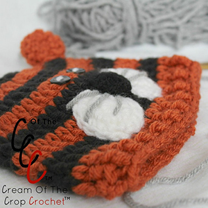 Tiger Hats (Preemie/NB) - Crochet Pattern by @COTCCrochet | Featured at Cream of the Crop Crochet - Sponsor Spotlight Round Up via @beckastreasures | #fallintochristmas2016 #crochetcontest #spotlight #crochet #roundup