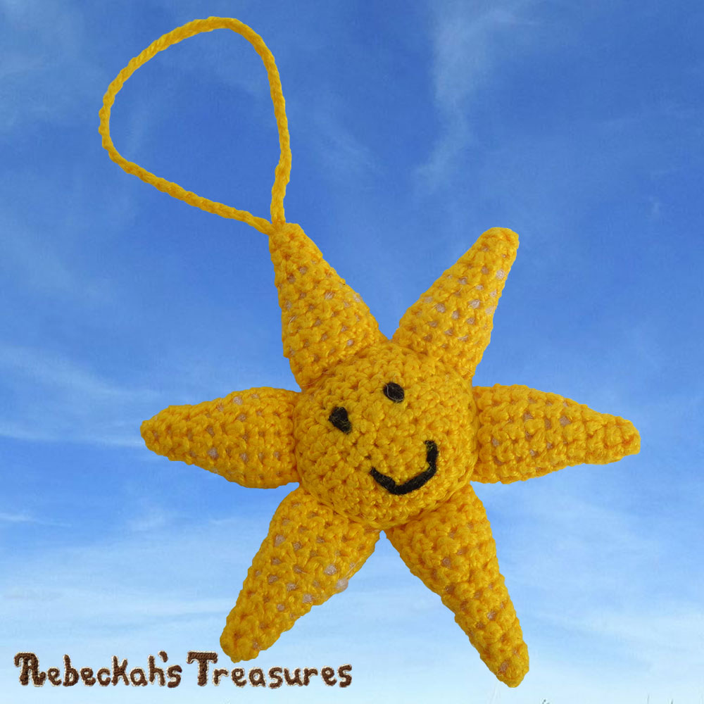 My Only Sunshine - Thread Variation Bright Smiles | Amigurumi Crochet Pattern by @beckastreasures | Will it be mirror decoration, part of a baby mobile or a special charm? YOU get to decide!!! | | Available to purchase in my #Ravelry & Website shops, or as part of the May 2017 issue of @getstuffed - Get your copy today! | #crochet #pattern #sun #sunshine #amigurumi #GetStuffedMagazine