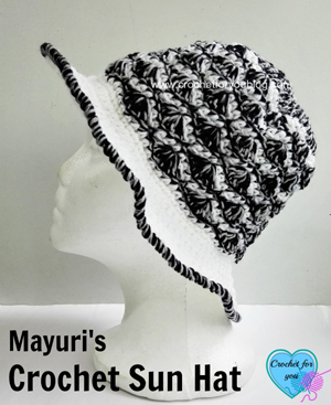 Mayuri's Crochet Sun Hat by Erangi of Crochet for You | Featured on @beckastreasures Saturday Link Party with @erangi_udeshika!