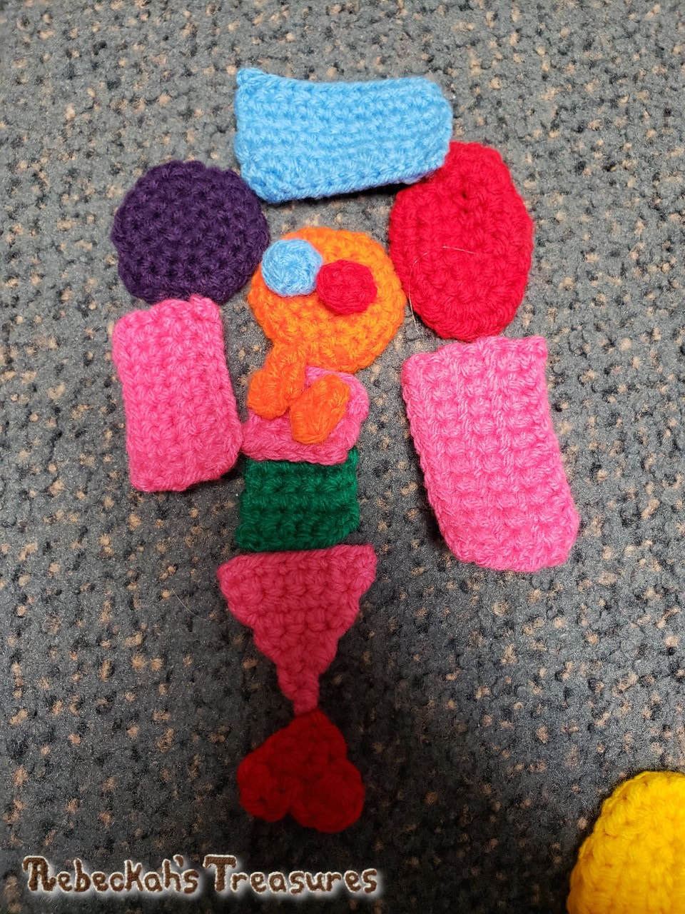 ECE Crochet Shape Mermaids #RebeckahsTreasures @beckastreasures #crochet #mermaid #ECE #math #shape