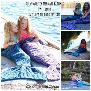 Bulky & Quick Mermaid Blanket | Featured on @beckastreasures Tuesday Treasures #4 with @MJsOffTheHook!