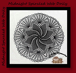 Midnight Spiraled Web Doily - Free Crochet Pattern by @crochetmemories Featured at Crochet Memories - Sponsor Spotlight Round Up via @beckastreasures | #fallintochristmas2016 #crochetcontest #spotlight #crochet #roundup