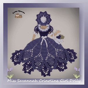 Miss Savannah Crinoline Girl Doily - Crochet Pattern by @crochetmemories Featured at Crochet Memories - Sponsor Spotlight Round Up via @beckastreasures | #fallintochristmas2016 #crochetcontest #spotlight #crochet #roundup