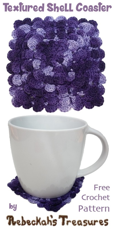 Textured Shell Coaster | Free Crochet Pattern by @beckastreasures via @crochetmemories | #crochet