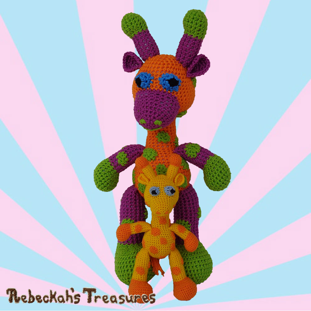 April & Otis Together - Upright! | #Otis #Giraffe - #Amigurumi Crochet-A-Long by @beckastreasures | #OtisGiraffeCAL Part 6: HEAD & FINISHING TOUCHES - Watch the #Video #Tutorial AND #Download the crochet pattern for this part of the #CAL in #English #Dansk #Nederlands #Deutsche #עִברִית #Español & #Svenska! | #crochet #pattern #April #YouTube