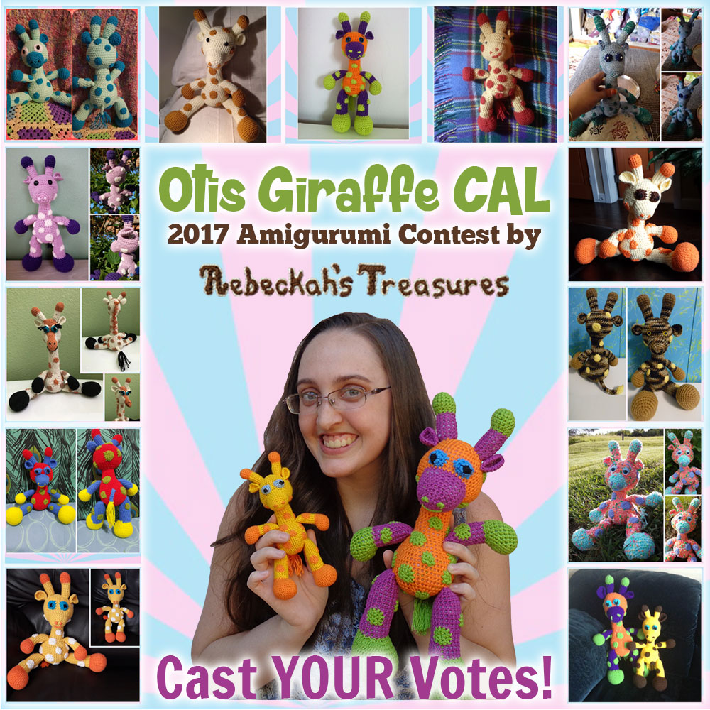#VOTE for your favourites in the 2017 #OtisGiraffeCAL #Contest via @beckastreasures | Public voting from June 12-26, 2017 here: https://goo.gl/bgz6wH | #FREE #CAL available in #English #Dansk #Nederlands #Deutsche #עִברִית #Español & #Svenska - See it here: https://goo.gl/9Fvu2Z | #otis #giraffe #amigurumi #crochet #pattern #contest #April #May #June #YouTube