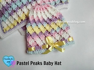 Pastel Peaks Baby Hat | Featured at Saturday Link Party #68 via @beckastreasures with @erangi_udeshika | Join the latest parties here: https://goo.gl/uUHihU #crochet