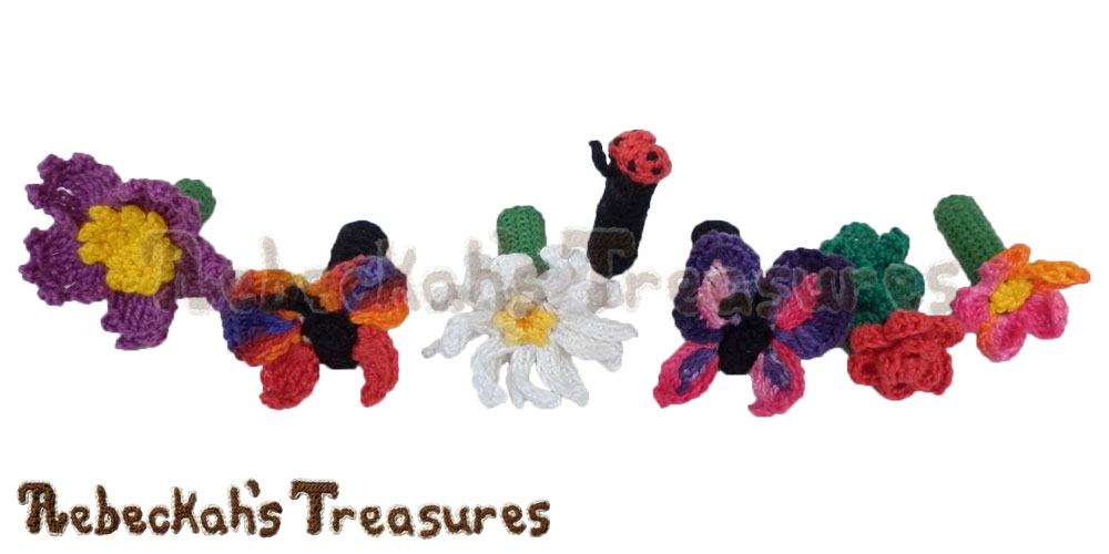 Dreaming of Pencil Toppers - Garden Designs | Free crochet patterns coming to @beckastreasures July-August 2016!