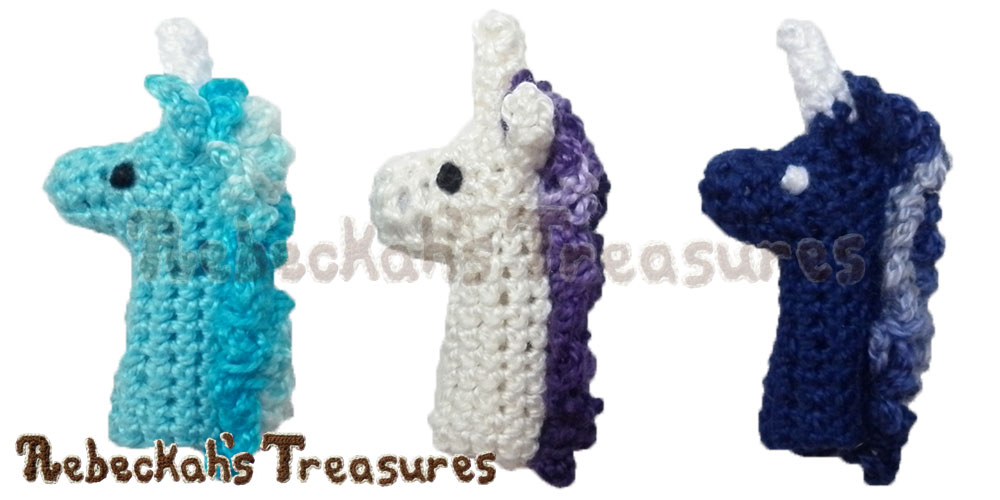 Unicorn Pencil Topper / Finger Puppet | FREE crochet pattern via @beckastreasures | Looking for quick and easy last minute gifts to crochet? Try this adorably sweet Unicorn Pencil Topper pattern. It's fun for all ages and perfect for last-minute gifts or bulk gifting events! #unicorn #crochet #penciltopper #fingerpuppet