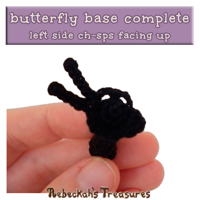 WIP Picture 2 | The base of the Elegant Butterfly complete via @beckastreasures | FREE Pencil Topper / Finger Puppet Crochet Pattern!