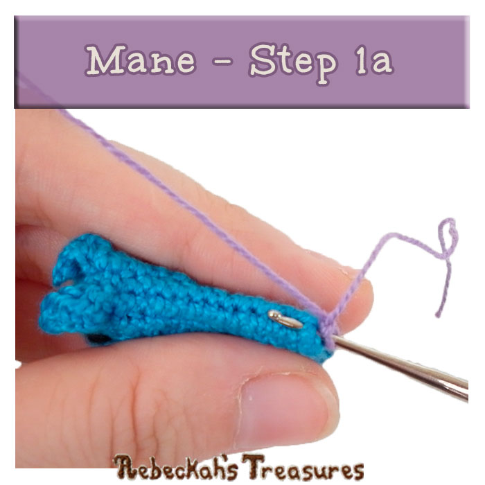 WIP Picture 29 | Crocheting the Pony's Mane via @beckastreasures | FREE Pencil Topper / Finger Puppet Crochet Pattern!