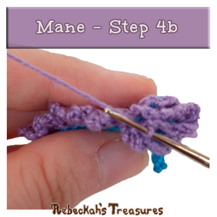 WIP Picture 35 | Crocheting the Pony's Mane via @beckastreasures | FREE Pencil Topper / Finger Puppet Crochet Pattern!