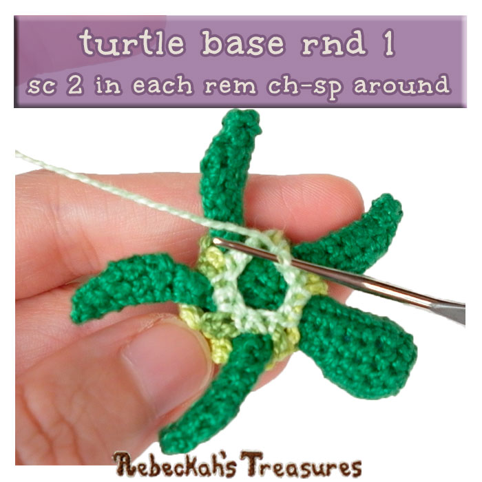 WIP Picture 18 | Crocheting the Turtle's Base via @beckastreasures | FREE Pencil Topper Crochet Pattern!