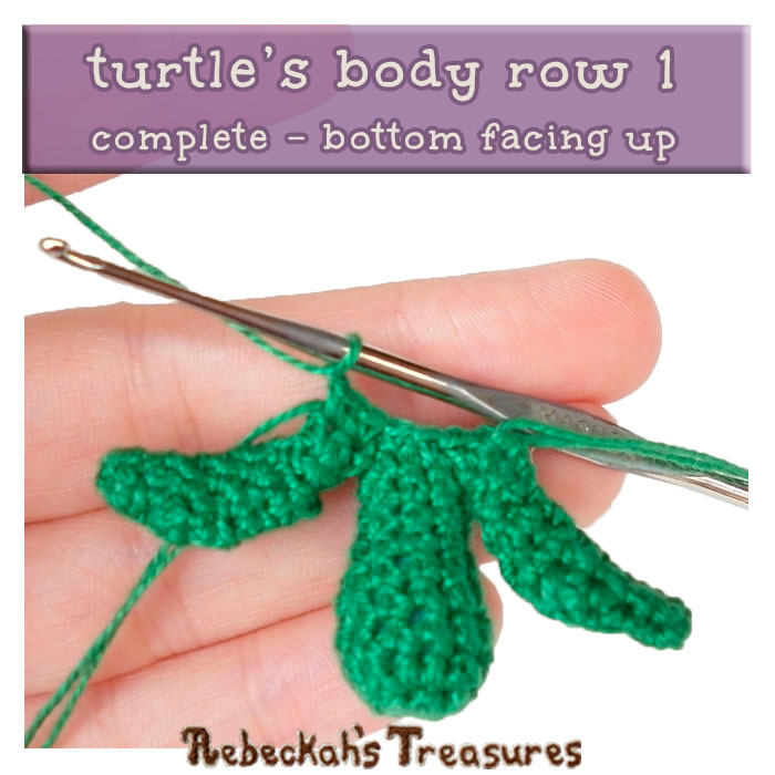 WIP Picture 04 | Crocheting the Turtle's Body via @beckastreasures | FREE Finger Puppet Crochet Pattern!