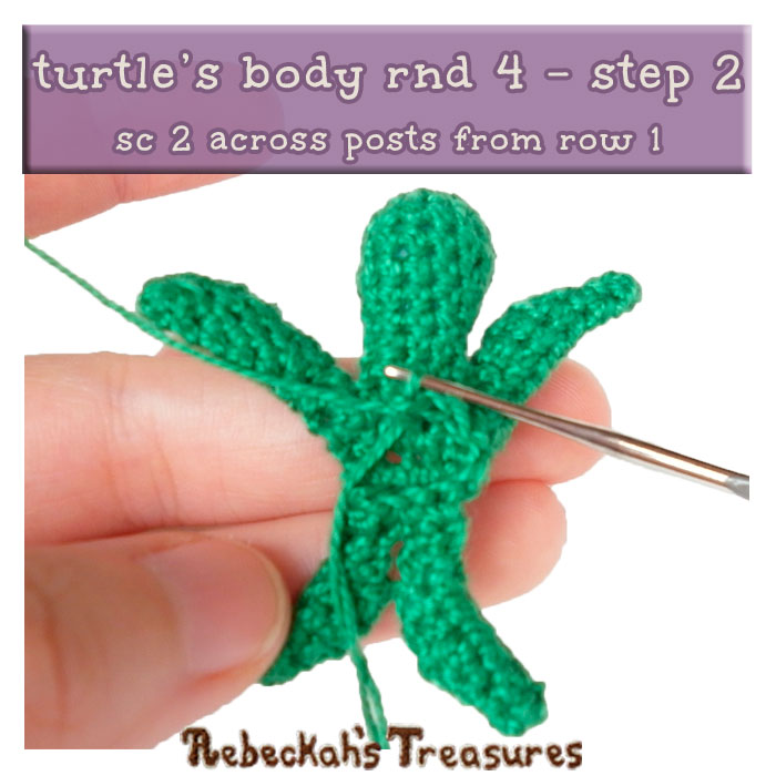 WIP Picture 10 | Crocheting the Turtle's Body via @beckastreasures | FREE Pencil Topper Crochet Pattern!