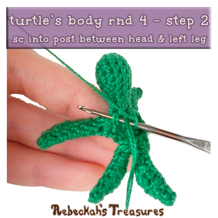 WIP Picture 11 | Crocheting the Turtle's Body via @beckastreasures | FREE Pencil Topper Crochet Pattern!