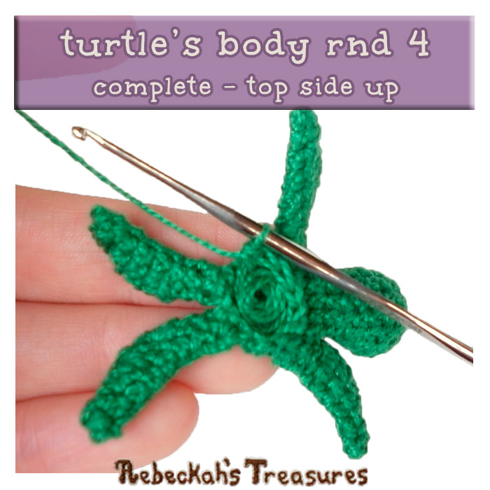 WIP Picture 12 | Crocheting the Turtle's Body via @beckastreasures | FREE Pencil Topper Crochet Pattern!