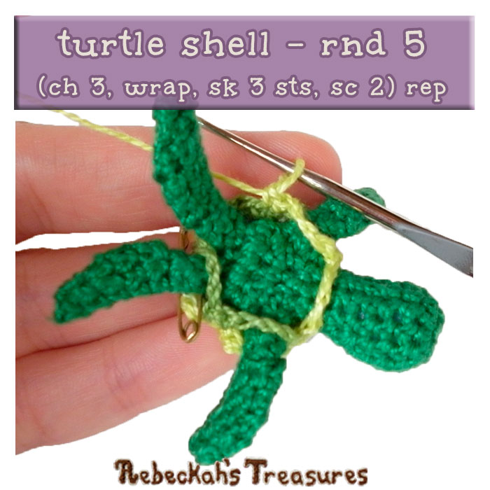 WIP Picture 14 | Crocheting the Turtle's Shell via @beckastreasures | FREE Pencil Topper Crochet Pattern!