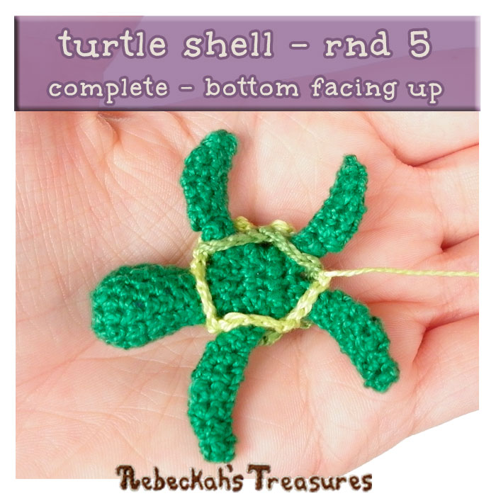 WIP Picture 15 | Crocheting the Turtle's Shell via @beckastreasures | FREE Pencil Topper Crochet Pattern!