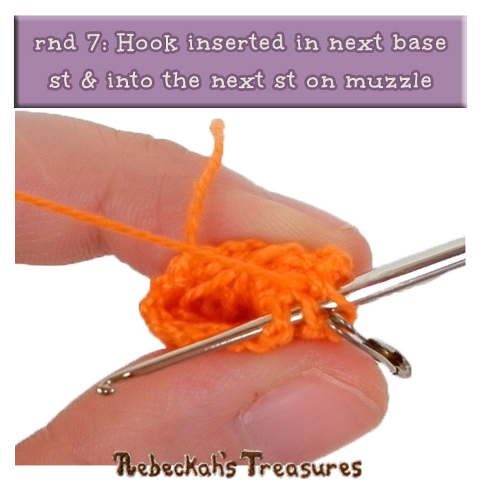 WIP Picture 5 | Unicorn Base rnd 7 via @beckastreasures | FREE Pencil Topper / Finger Puppet Crochet Pattern!