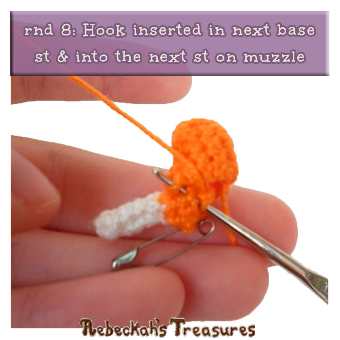 WIP Picture 9 | Unicorn Base rnd 8 via @beckastreasures | FREE Pencil Topper / Finger Puppet Crochet Pattern!